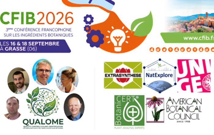 CFIB 2026 à Grasse – projet QUALOME sur l’authentification et le contrôle qualité des extraits botaniques avec NatExplore